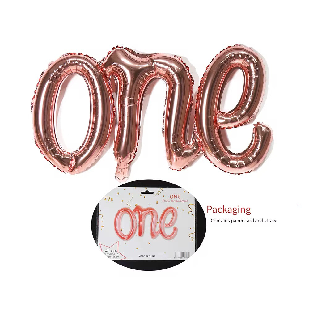 Ballon ONE 41 Pouces – Décoration Anniversaire 1 an