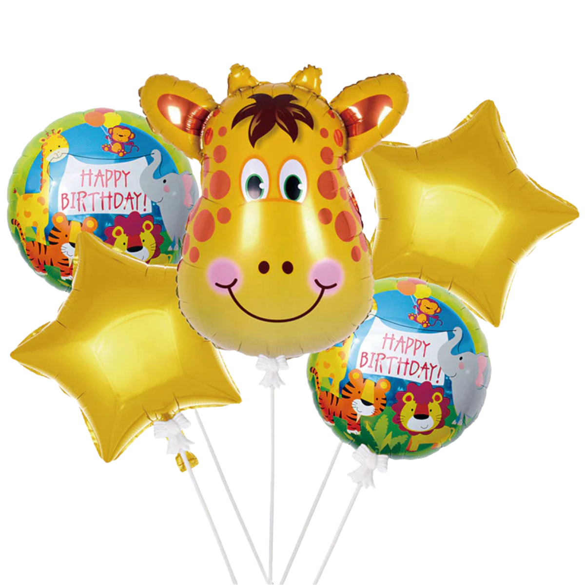 Pack Jungle - 5 Ballons Décoratifs pour Anniversaire