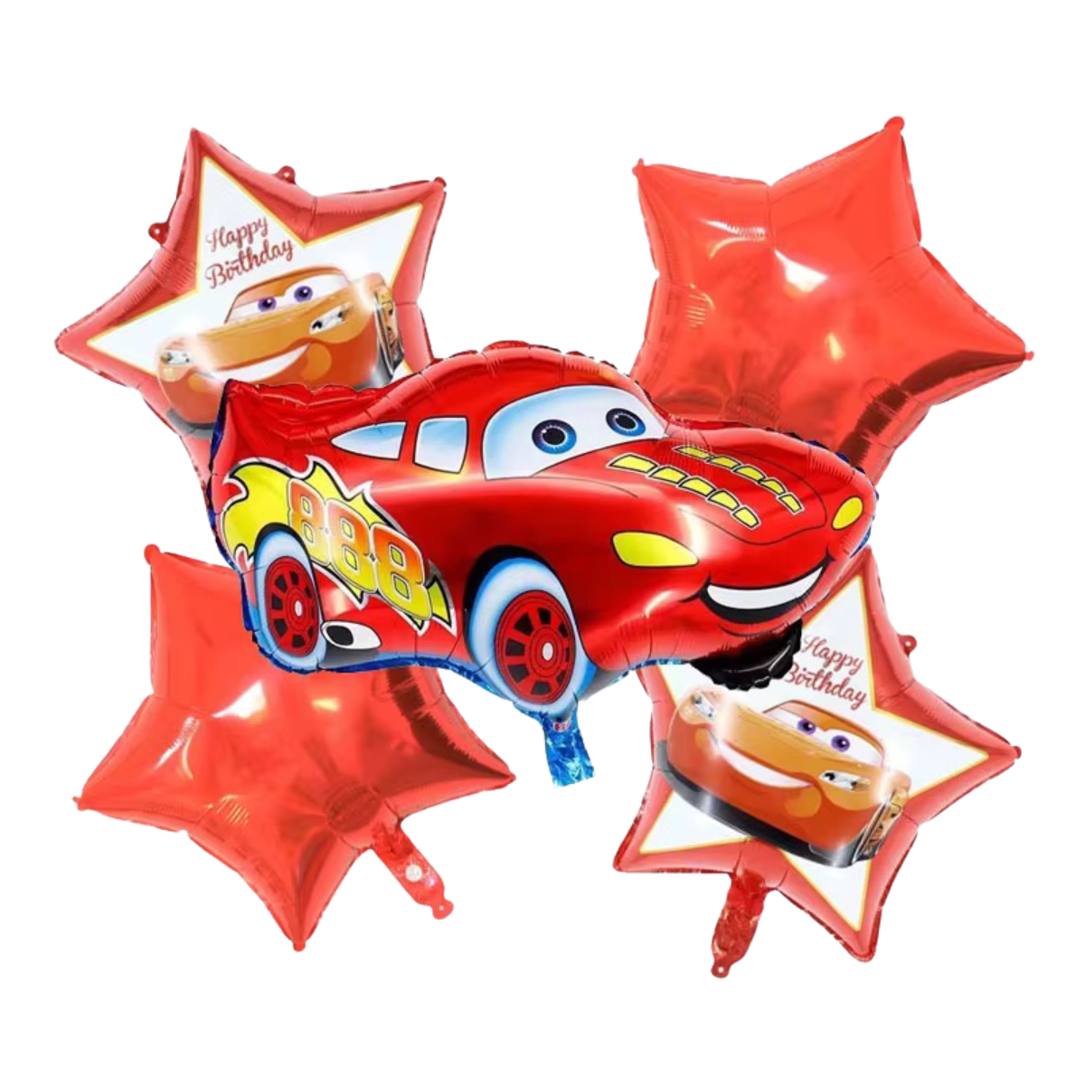 Pack Cars - 5 Ballons Décoratifs pour Anniversaire