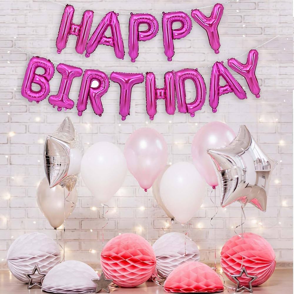 Kit Ballons Happy Birthday Rose