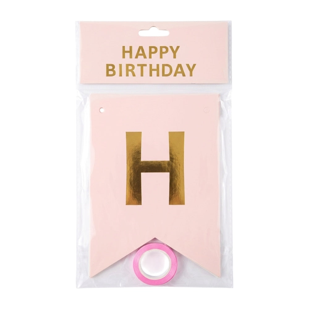 Guirlande Happy Birthday - Rose Pastel