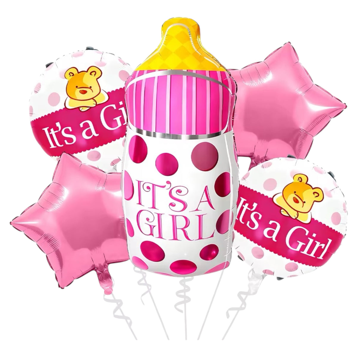 Kit Ballons It’s a Girl – Biberon Rose