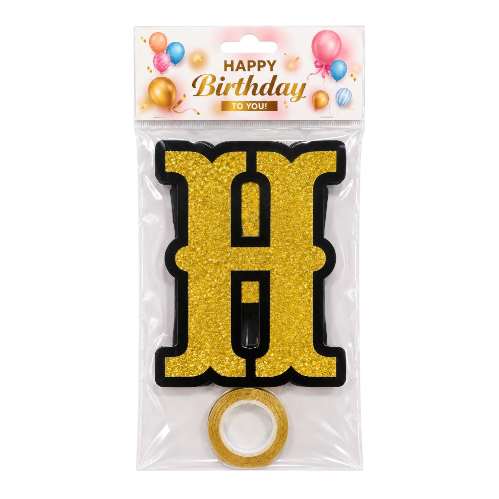 Guirlande Happy Birthday - Doré Pailletée