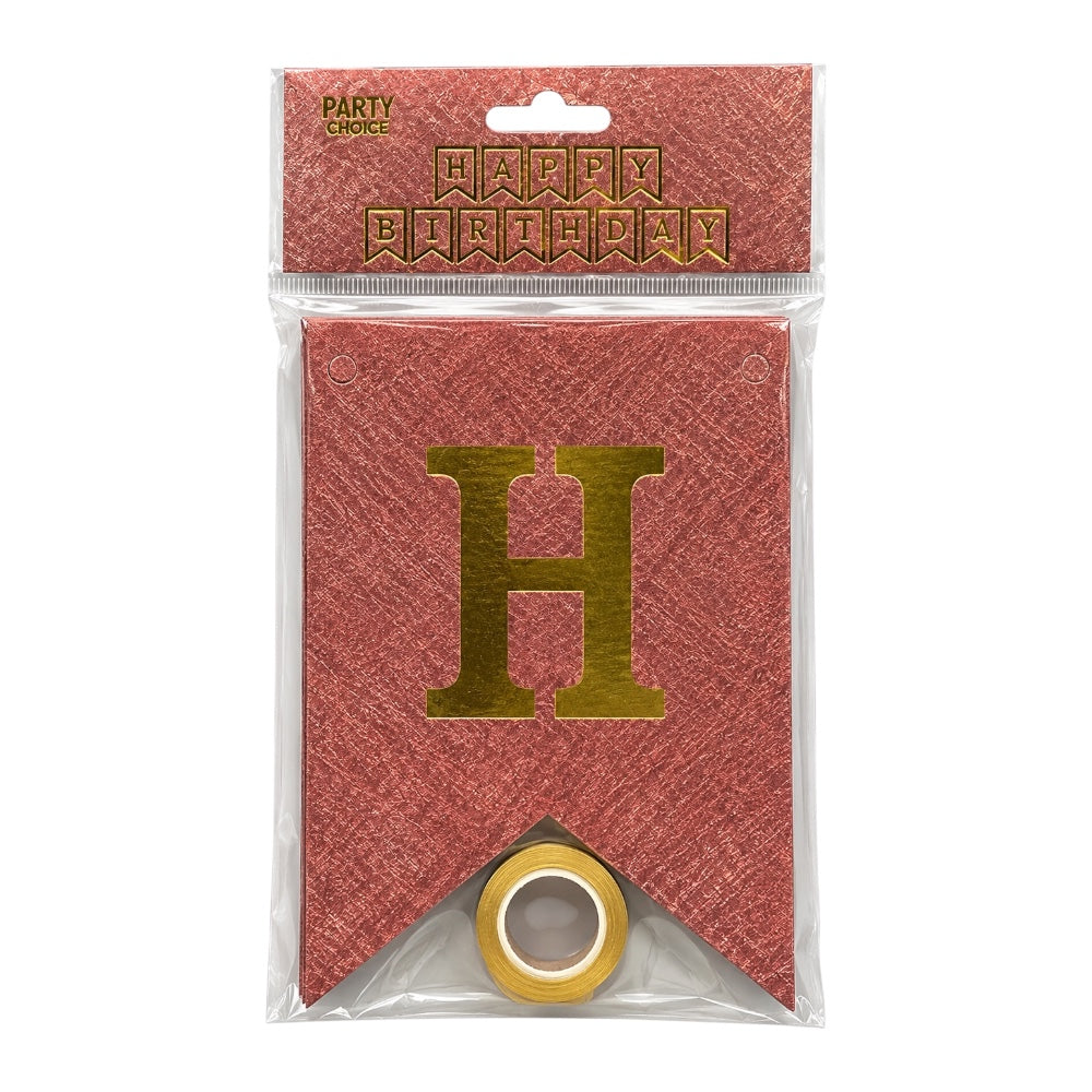 Guirlande Happy Birthday - Rose gold