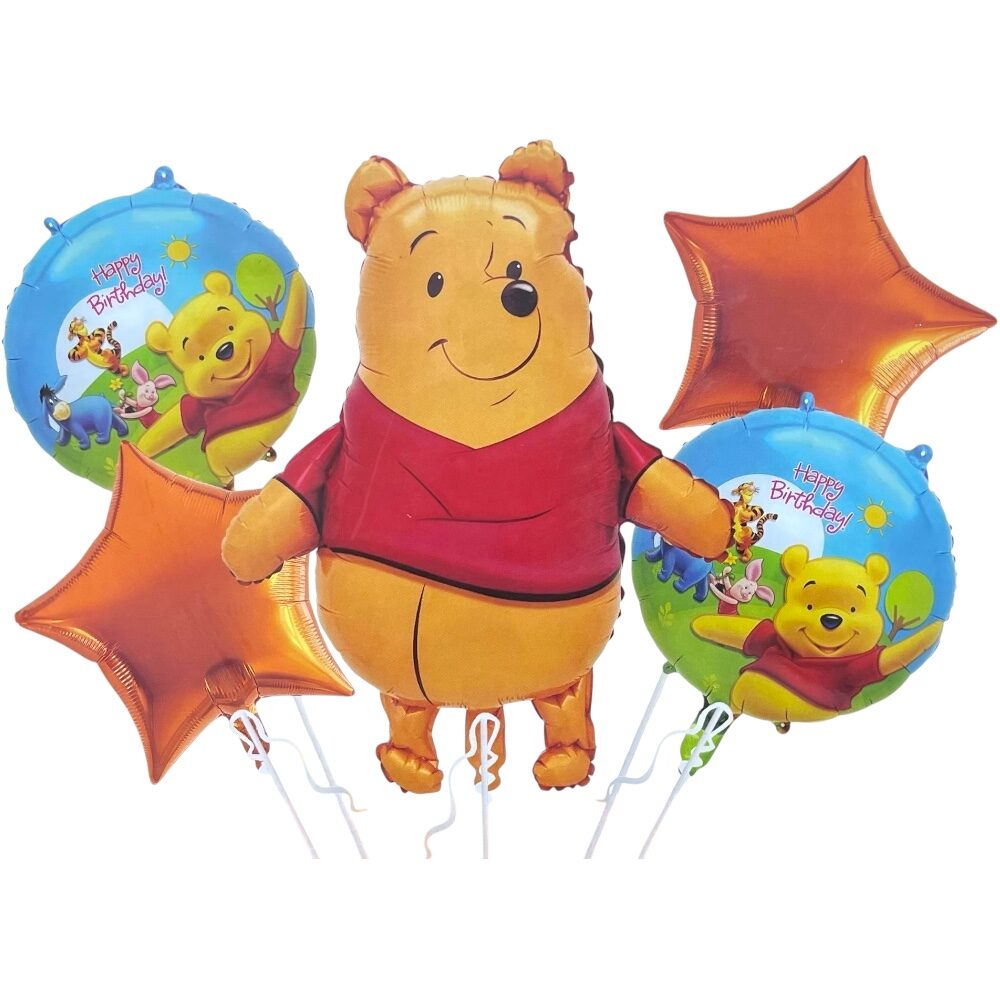 Pack de 5 Ballons Winnie l’Ourson