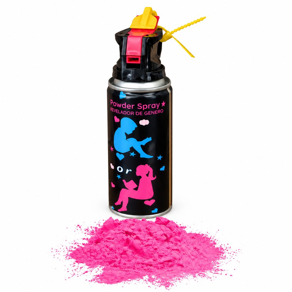 Spray poudre Gender Reveal – Bleu ou Rose