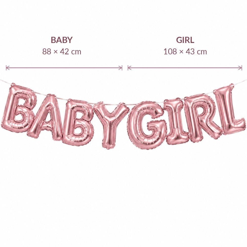 Guirlande de Ballons BABY GIRL Rose