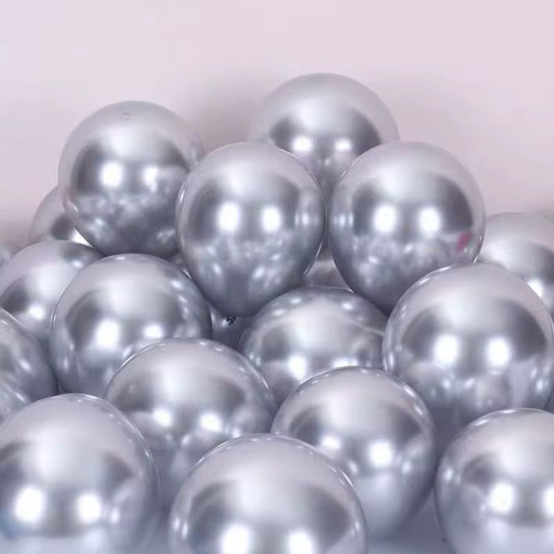 Pack Ballons Métallisé Argenté – Décoration Fête