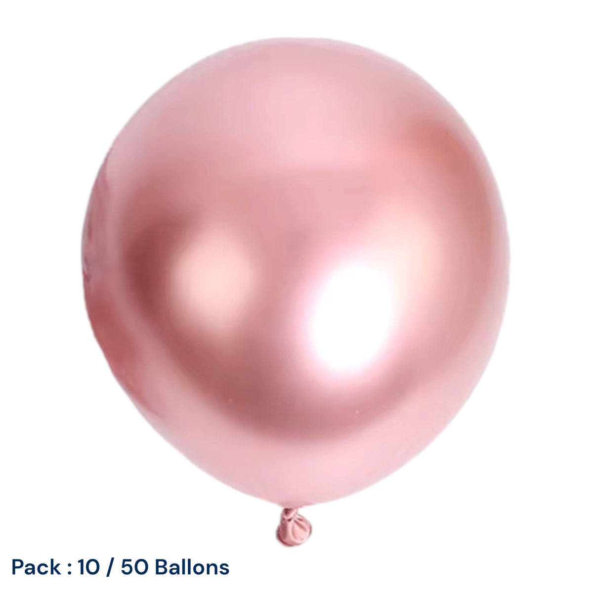 Pack Ballons Métallisé Rose Gold – Décoration Fête