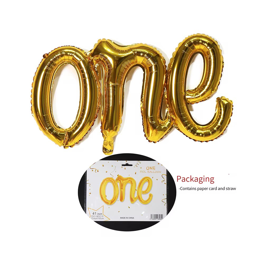 Ballon ONE 41 Pouces – Décoration Anniversaire 1 an