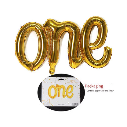 Ballon ONE 41 Pouces – Décoration Anniversaire 1 an