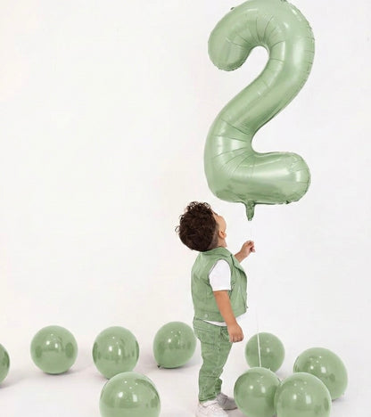 Ballons Chiffres Vert Pastel – 40 Pouces