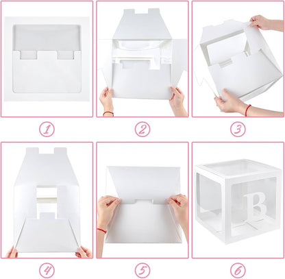 Box Ballons Baby Shower - Blanc
