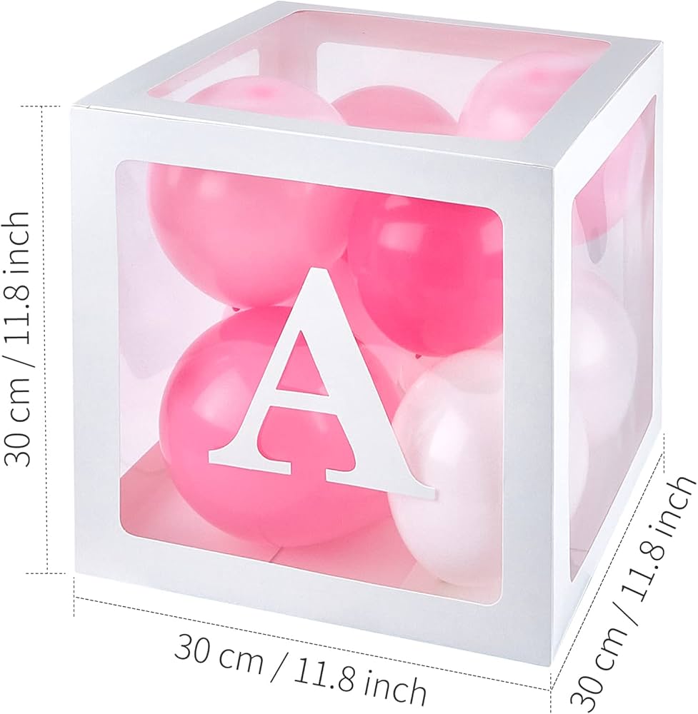 Box Ballons Baby Shower - Blanc