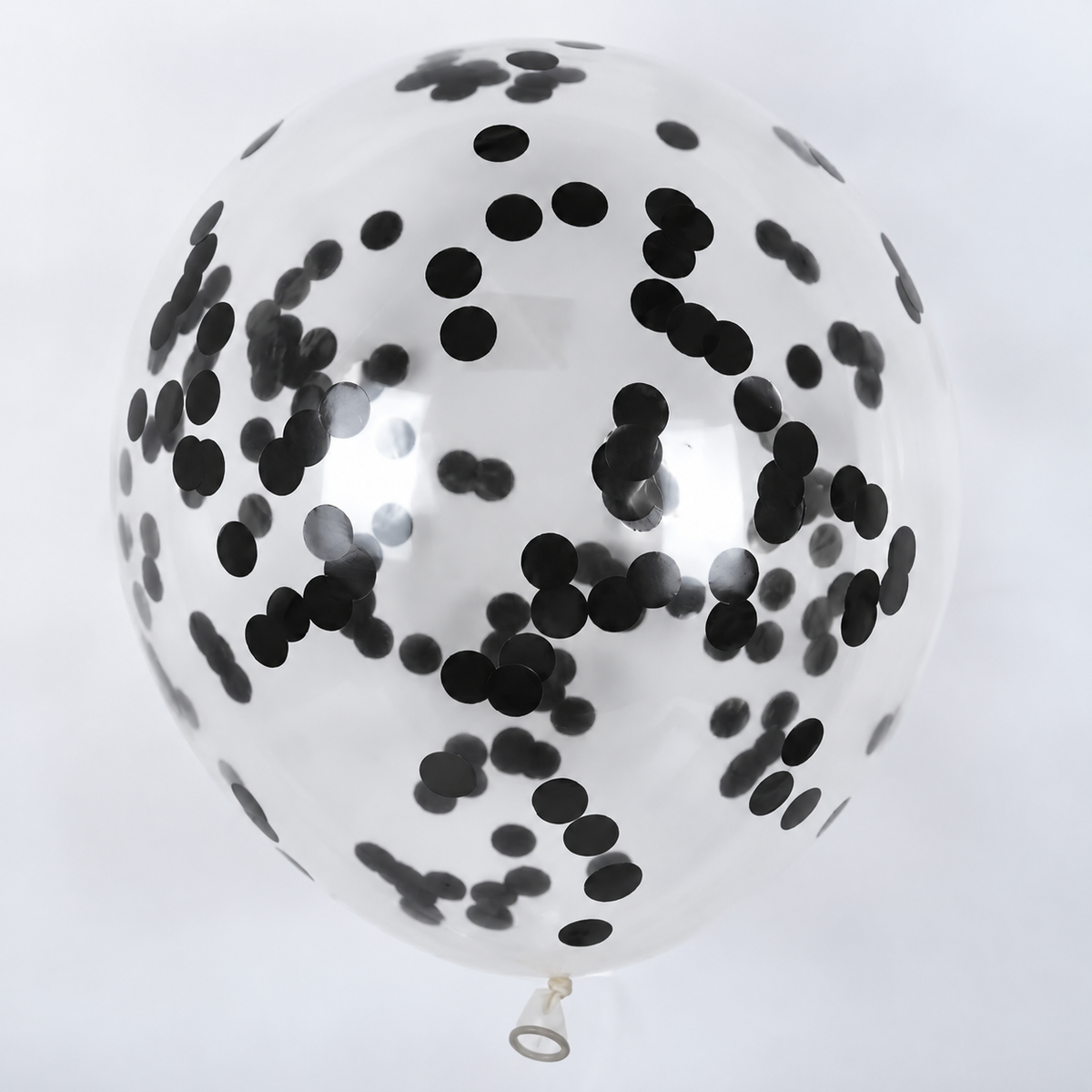 Ballons Transparents à Confettis Noirs – Pack de 10