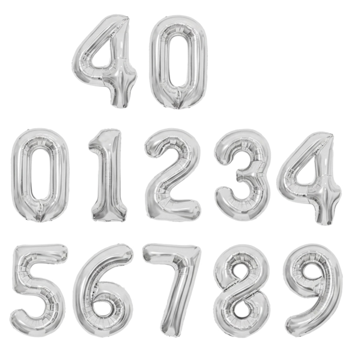 Ballons Chiffres Argenté – 40 Pouces