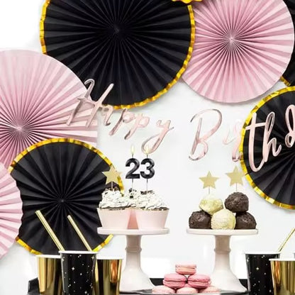 Chiffres Bougies Noir - Décoration Gâteau Anniversaire