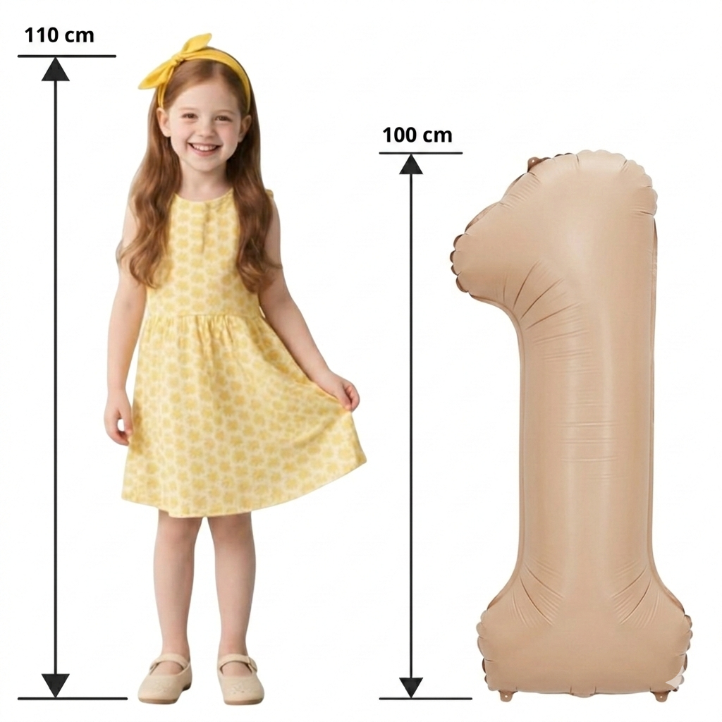 Ballons Chiffres Beige – 40 Pouces