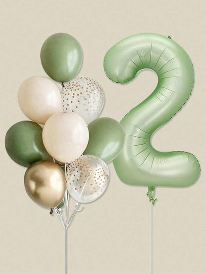 Ballons Chiffres Vert Pastel – 40 Pouces