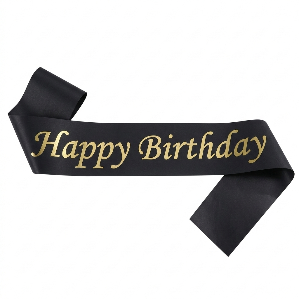Écharpe Happy Birthday - Noir