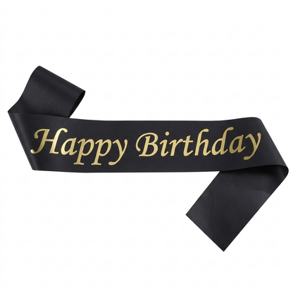 Écharpe Happy Birthday - Noir