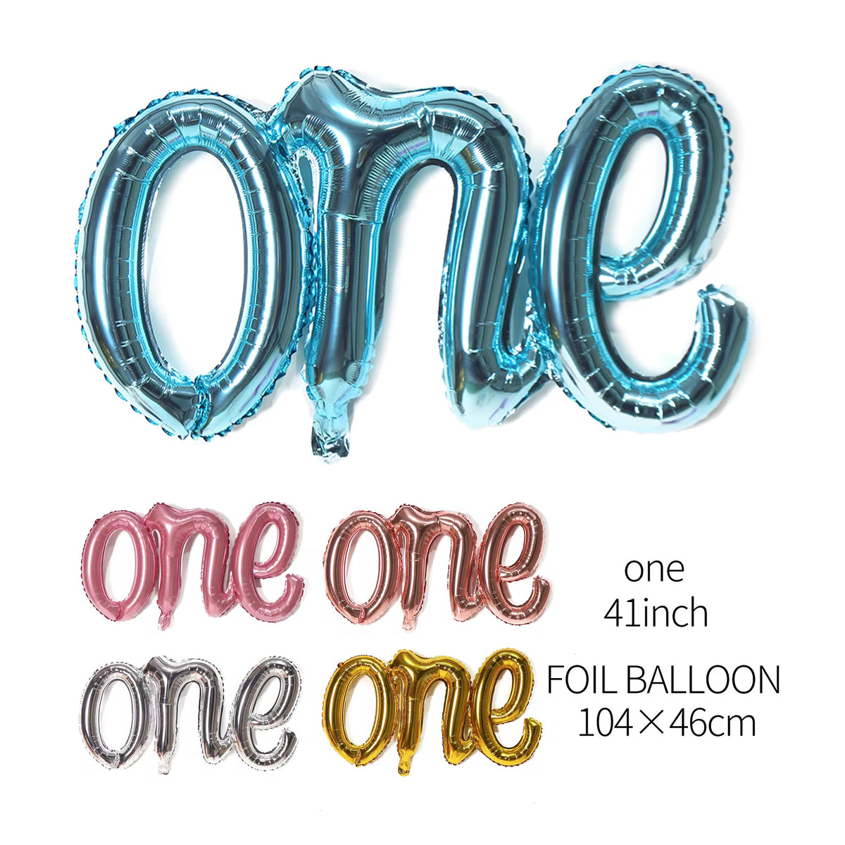 Ballon ONE 41 Pouces – Décoration Anniversaire 1 an
