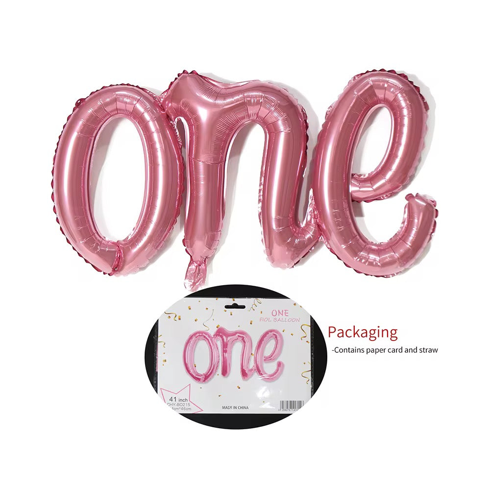 Ballon ONE 41 Pouces – Décoration Anniversaire 1 an