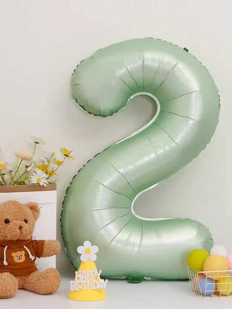Ballons Chiffres Vert Pastel – 40 Pouces