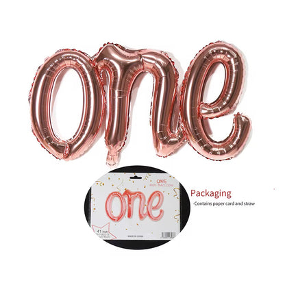 Ballon ONE 41 Pouces – Décoration Anniversaire 1 an