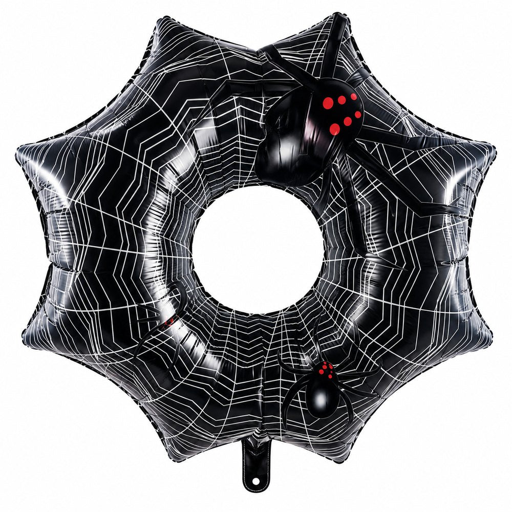 Ballon toile d’araignée avec araignées – Noir