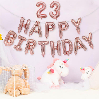 Ballons Chiffres Rose Gold - 16 Pouces