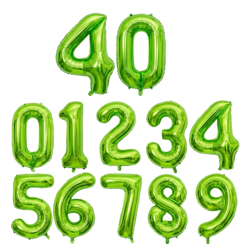 Ballons Chiffres Vert – 40 Pouces