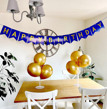 Guirlande Happy Birthday - Bleu Foncé