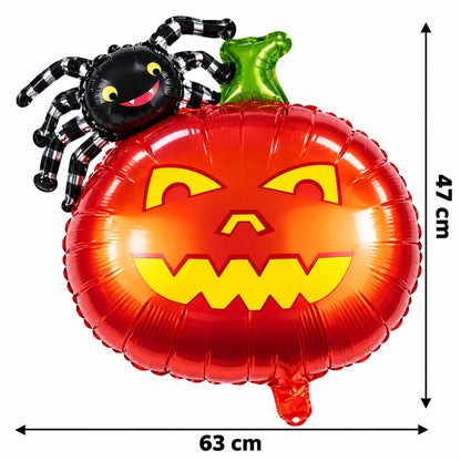 Ballon citrouille avec araignée Halloween