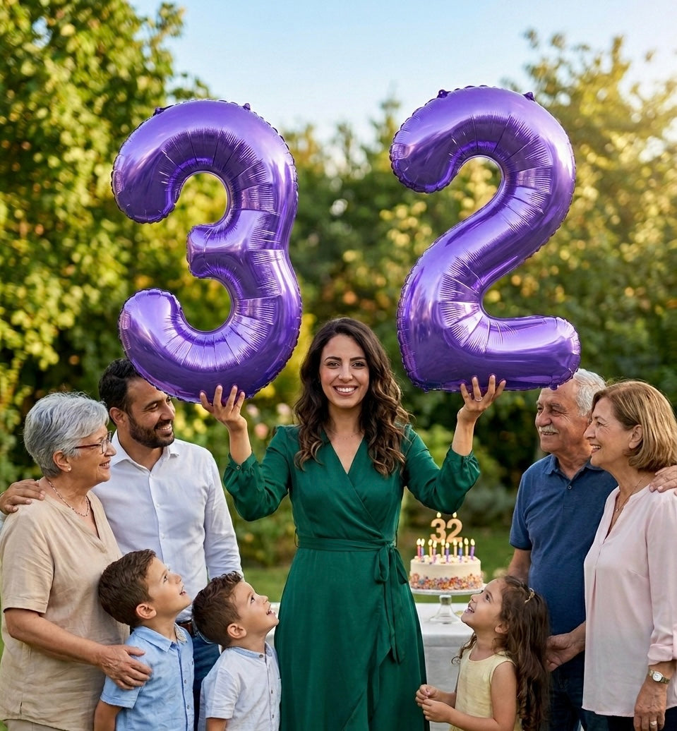 Ballons Chiffres Violet - 40 Pouces