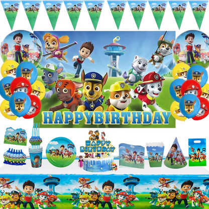 Pack Vaisselle Anniversaire Pat’ Patrouille – 101 Pièces