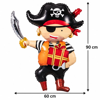 Ballon aluminium pirate avec sabre