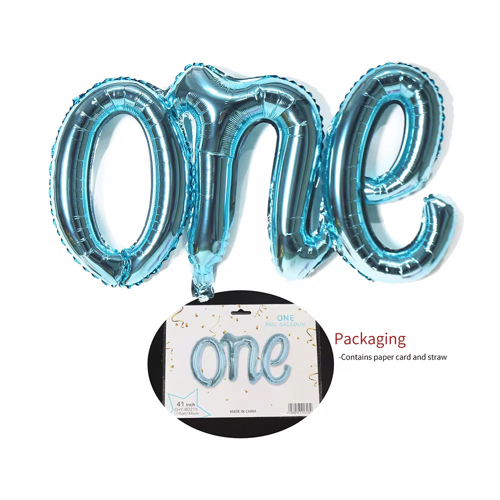 Ballon ONE 41 Pouces – Décoration Anniversaire 1 an
