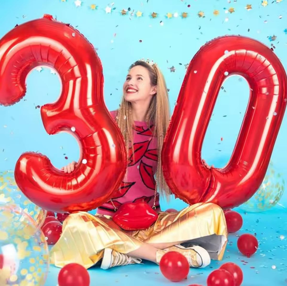 Ballons Chiffres Rouge – 40 Pouces