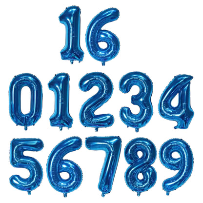 Ballons Chiffres Bleu - 16 Pouce