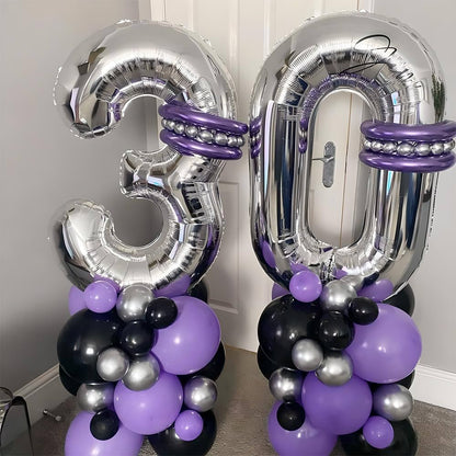 Ballons Chiffres Argenté – 40 Pouces