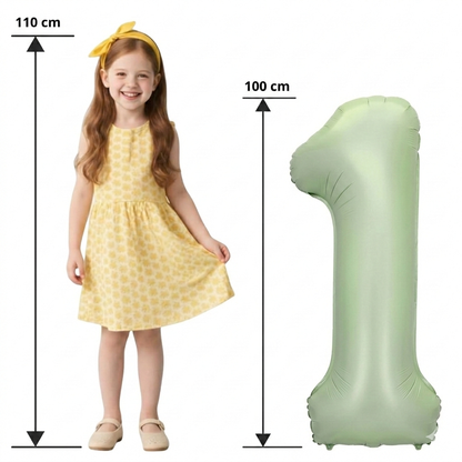 Ballons Chiffres Vert Pastel – 40 Pouces