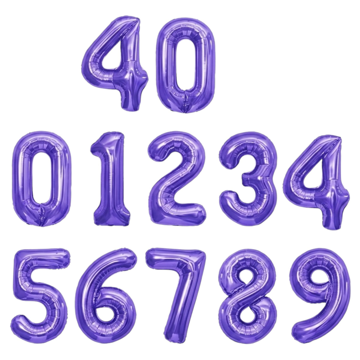Ballons Chiffres Violet - 40 Pouces