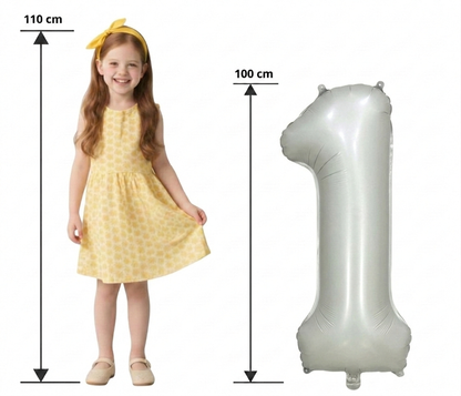 Ballons Chiffres Blanc Nacré – 40 Pouces