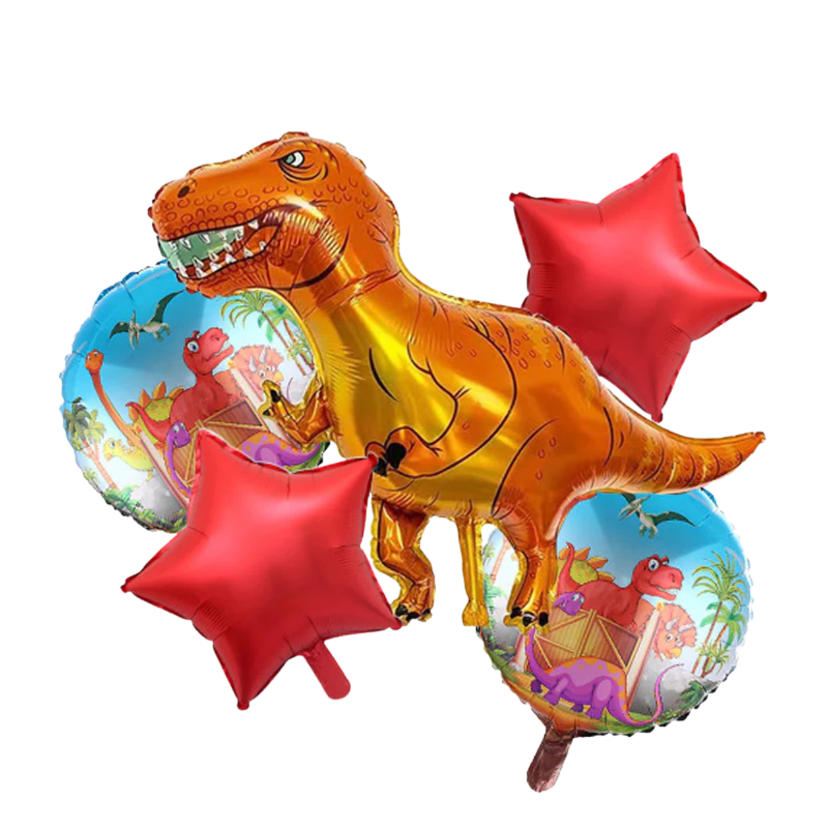 Pack Dinosaure - 5 Ballons Décoratifs pour Anniversaire