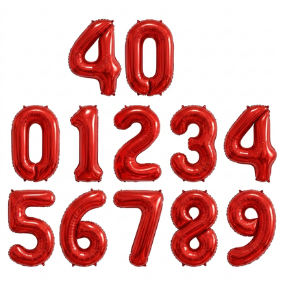 Ballons Chiffres Rouge – 40 Pouces