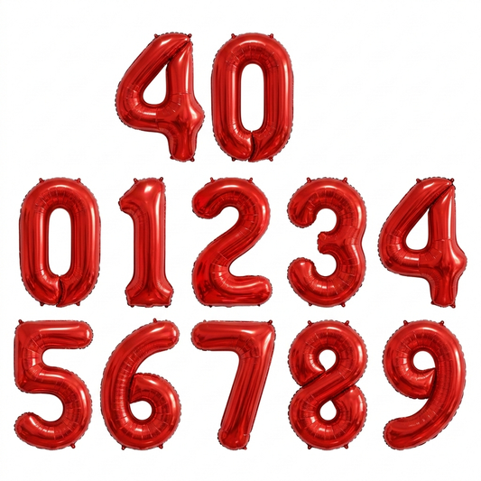 Ballons Chiffres Rouge – 40 Pouces