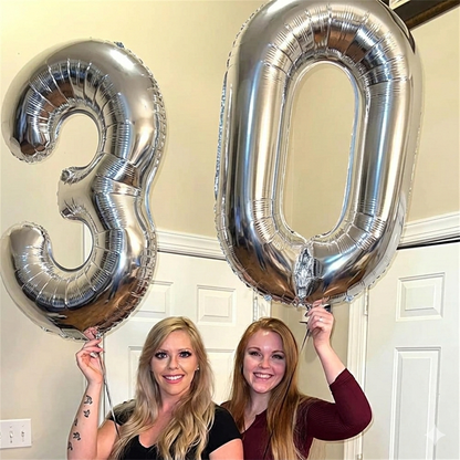 Ballons Chiffres Argenté – 40 Pouces
