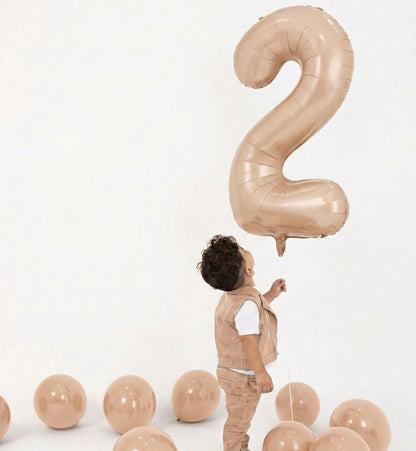 Ballons Chiffres Beige – 40 Pouces