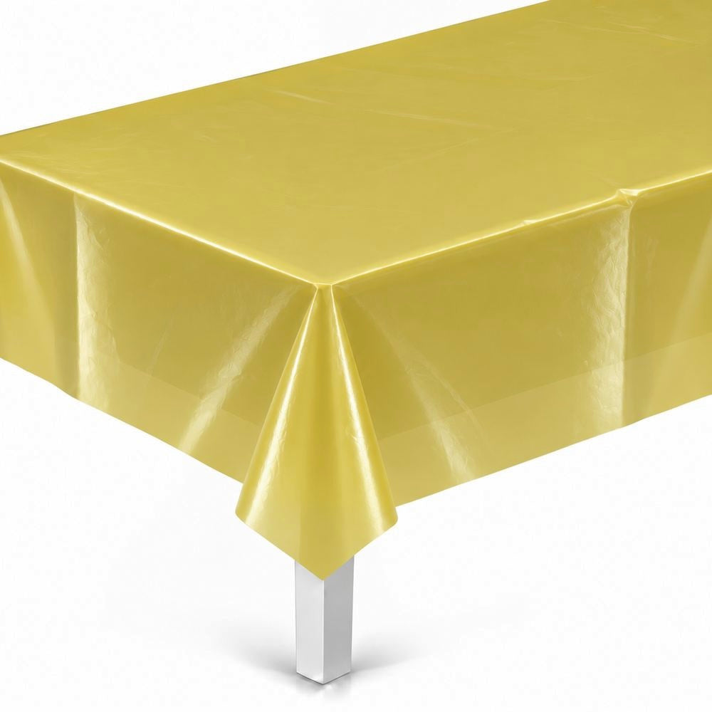 Nappe de Table Doré Clair en Plastique